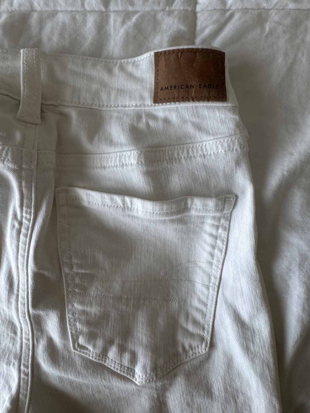 American Eagle Next Level Stretch Hi-Rise Jegging White Skinny Jeans Size 4 - Picture 7 of 10
